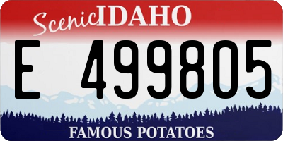 ID license plate E499805
