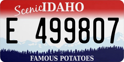 ID license plate E499807