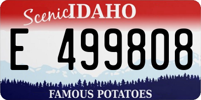 ID license plate E499808