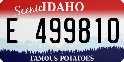 ID license plate E499810