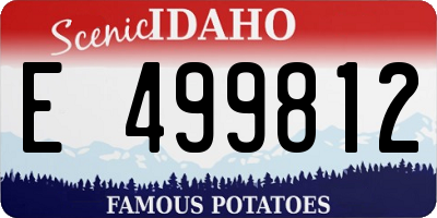ID license plate E499812