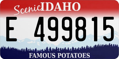ID license plate E499815