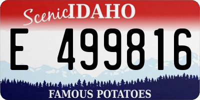 ID license plate E499816