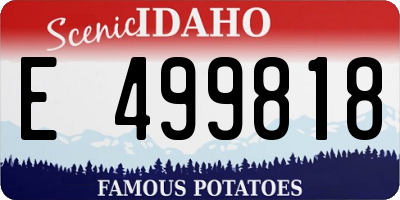 ID license plate E499818