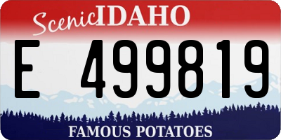 ID license plate E499819