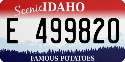 ID license plate E499820