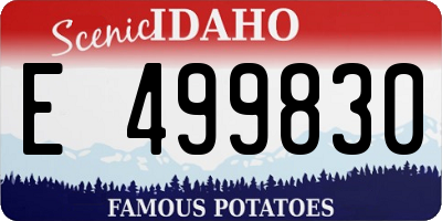 ID license plate E499830