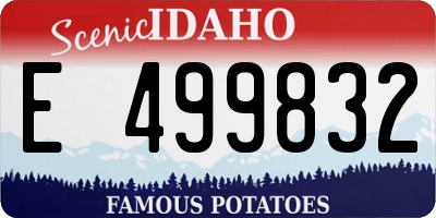 ID license plate E499832