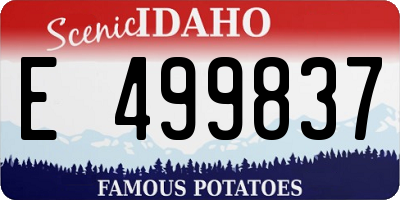 ID license plate E499837