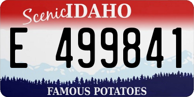 ID license plate E499841