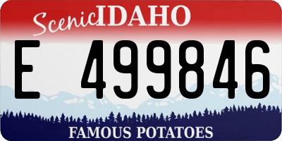 ID license plate E499846