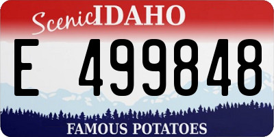 ID license plate E499848