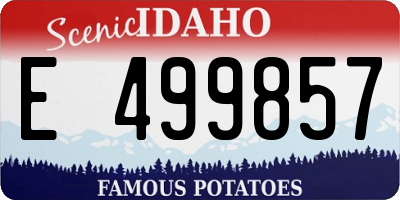 ID license plate E499857