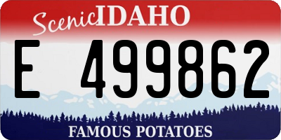 ID license plate E499862