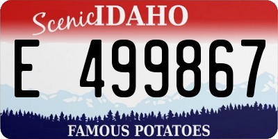 ID license plate E499867