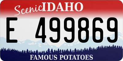 ID license plate E499869