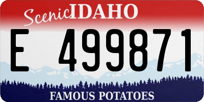 ID license plate E499871