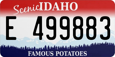 ID license plate E499883