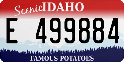 ID license plate E499884