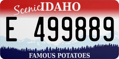 ID license plate E499889