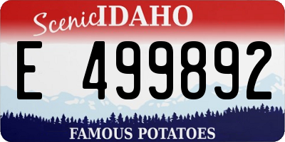 ID license plate E499892