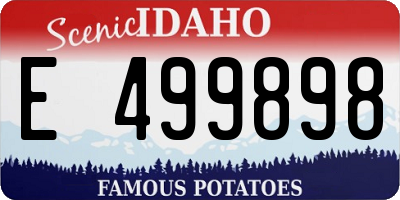 ID license plate E499898