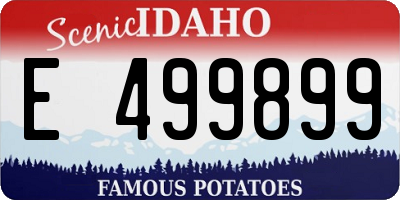 ID license plate E499899