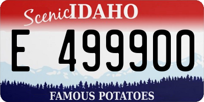 ID license plate E499900