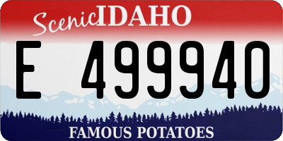 ID license plate E499940