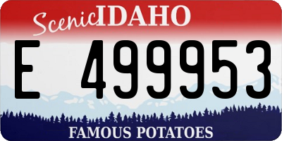 ID license plate E499953