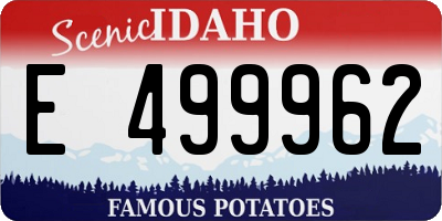 ID license plate E499962
