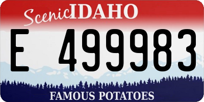 ID license plate E499983