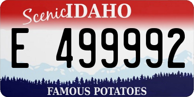 ID license plate E499992