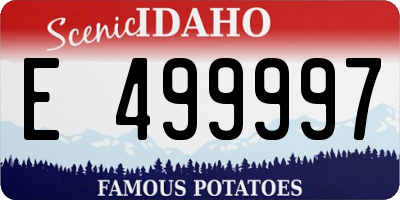 ID license plate E499997