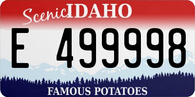 ID license plate E499998