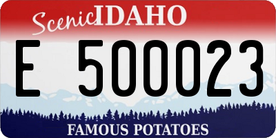 ID license plate E500023