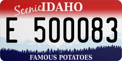 ID license plate E500083