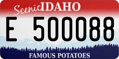 ID license plate E500088