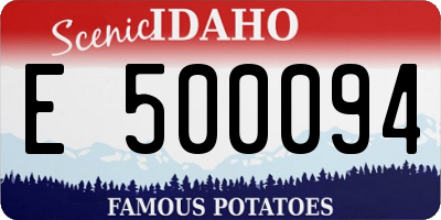 ID license plate E500094