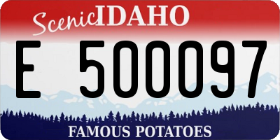 ID license plate E500097