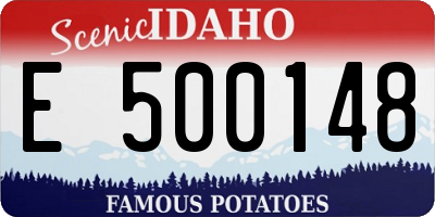 ID license plate E500148