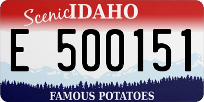 ID license plate E500151