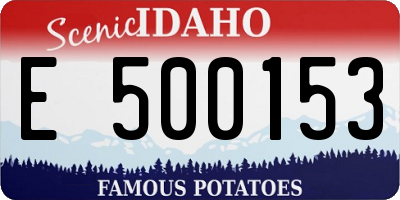 ID license plate E500153
