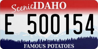 ID license plate E500154