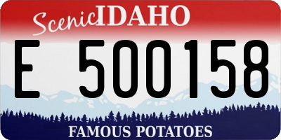 ID license plate E500158