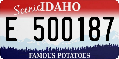 ID license plate E500187