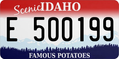 ID license plate E500199