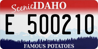 ID license plate E500210