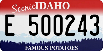 ID license plate E500243