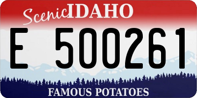 ID license plate E500261